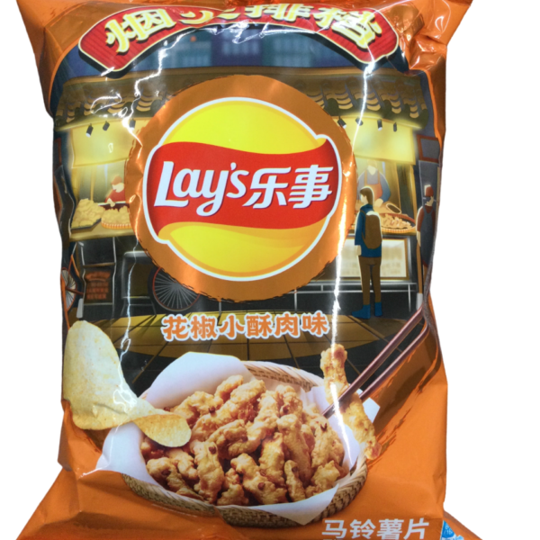 Lays Chips Pepper Fried Crispy Pork 70g (China)