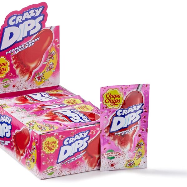 Chupa Chups Crazy Dip Strawberry 24pck (Spain)