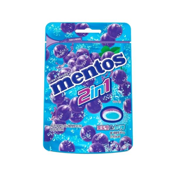 Mentos Grape & Soda Gummy 45g (Korea)