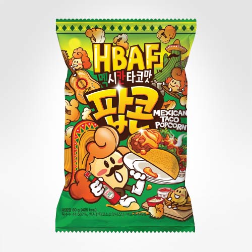 HBAF- Mexican Taco Popcorn 80g (Korea)