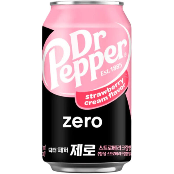 Dr. Pepper Zero Strawberry Cream 350ml (Korea)