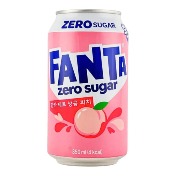 Fanta Zero Sugar Peach 350ml (Korea)