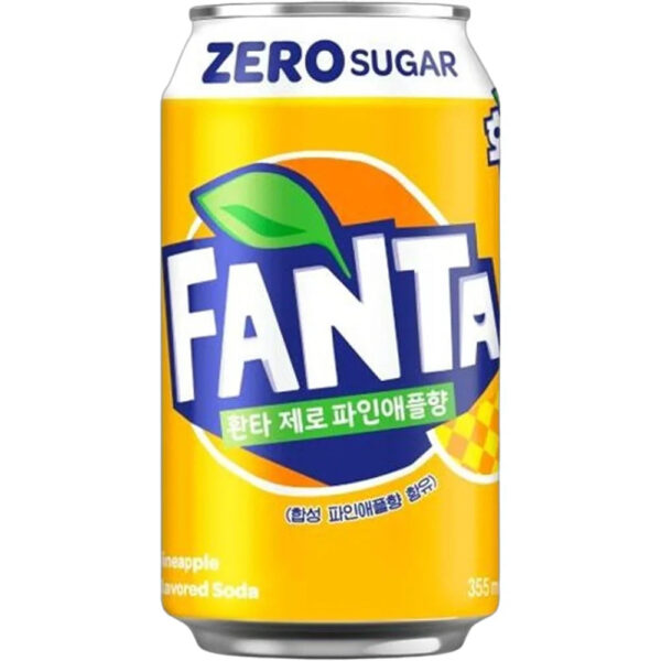 Fanta Zero Sugar Pineapple 350ml (Korea)