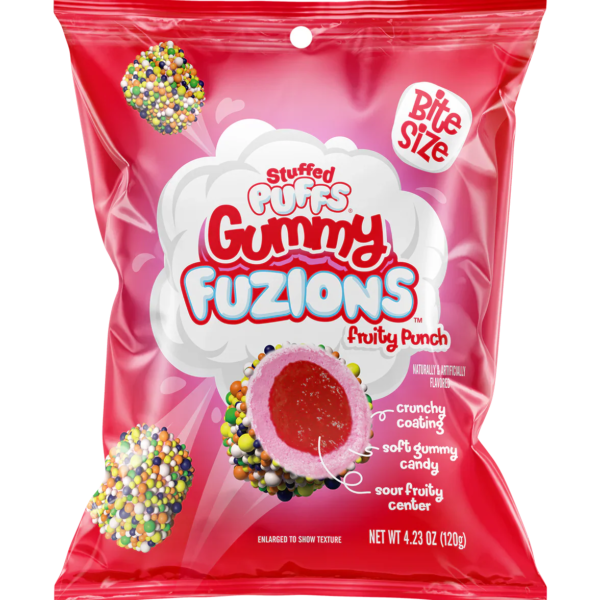 Stuffed Puffs Fuzions Gummy Fruity Punch 120g