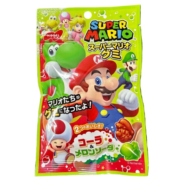 Nobel Super Mario Gummy Cola and Melon Flavor 50g (Korea)