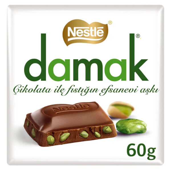 Damak Milk Chocolate with Pistachio 60g (Turkey)