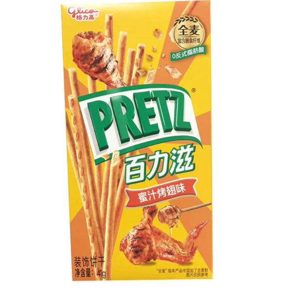 Glico Pretz Honey Glazed BBQ Chicken Wing Flavor – 41g (China)
