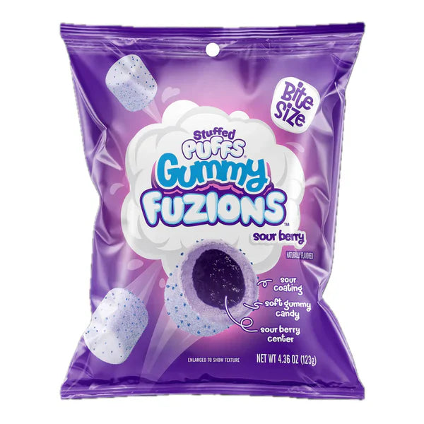 Stuffed Puffs Fuzions Gummy Sour Berry 123g