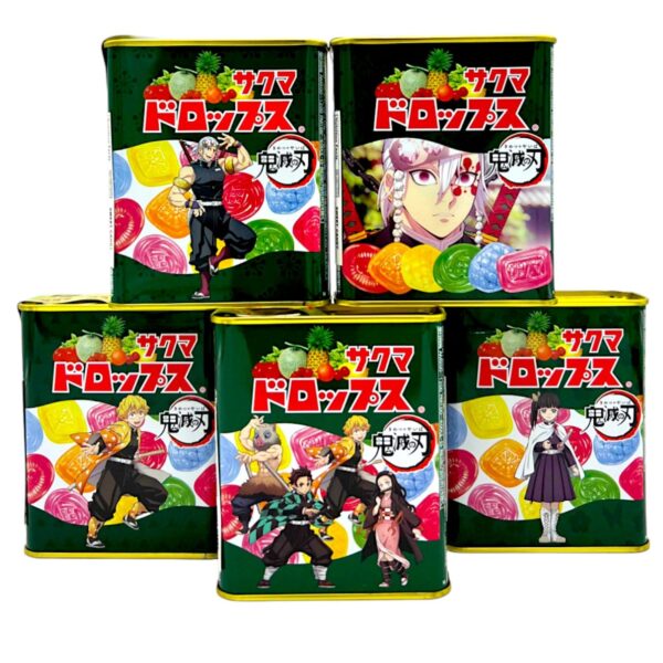 Sakuma Drops Deamon Slayer, Kimetsu no Yaiba Hard Fruit Candy (Pack of 5) (Japan)