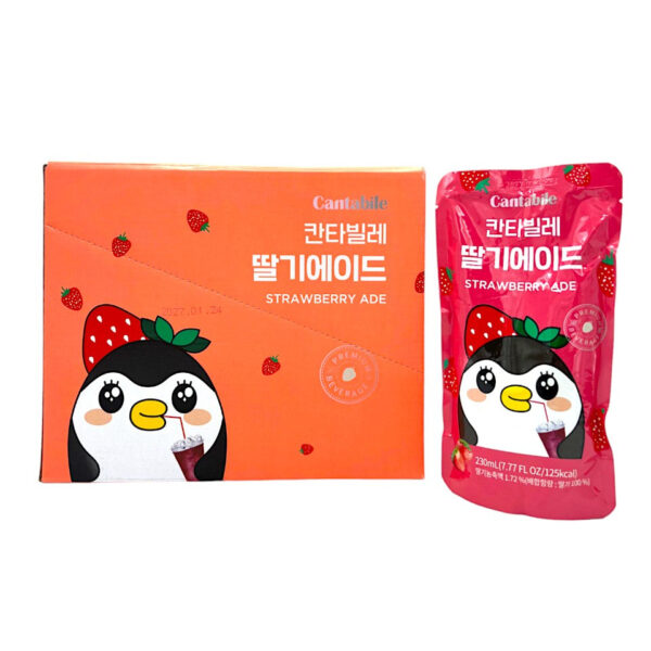 Cantabile Strawberry Ade Pouch Drink 230ml (Korea)