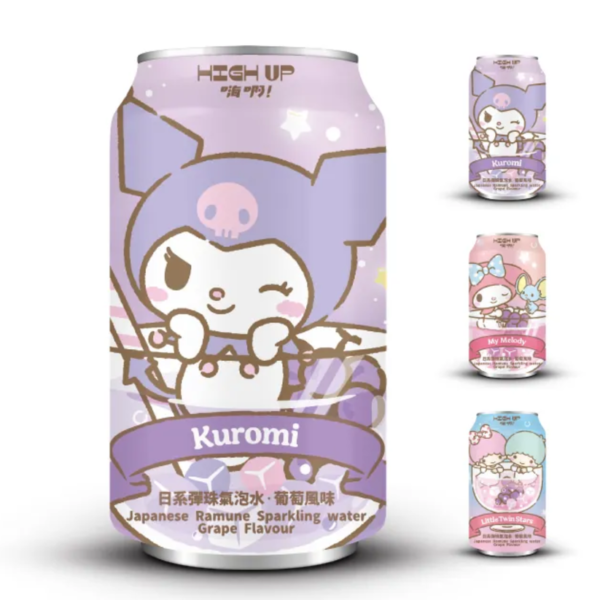 Kuromi Ramune Soda Grape Flavor 330ml