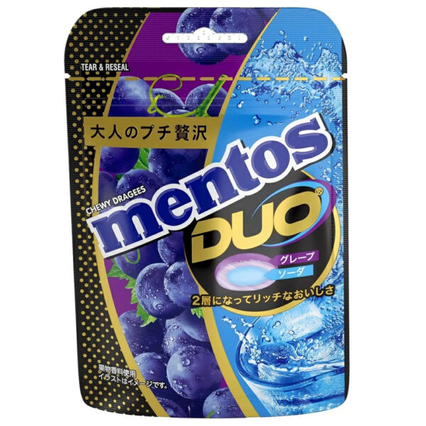Mentos Duo Grape & Soda Soft Candy 45g (Japan)