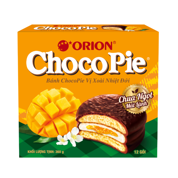 Orion Choco Pie Mango (Vietnam) 12 pieces inside