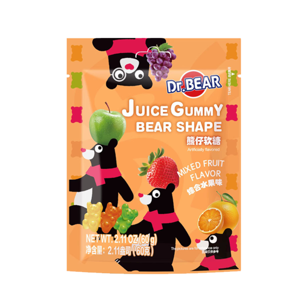 Dr. Bear Mixed Fruit Peelable Gummy 60g (China)