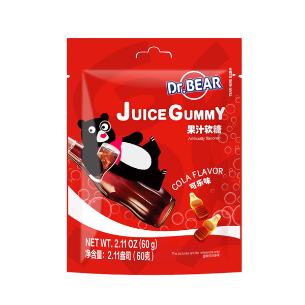 Dr. Bear Cola Flavor Peelable Gummy 60g (China)