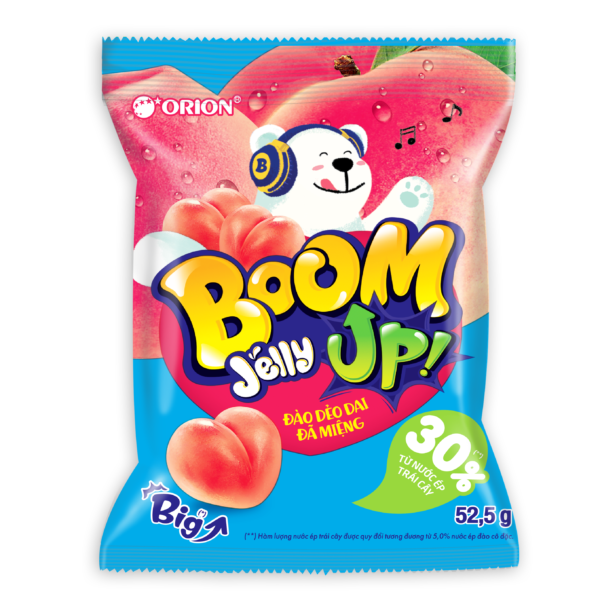 Orion Boom Jelly Gummy Peach 53g (Vietnam)