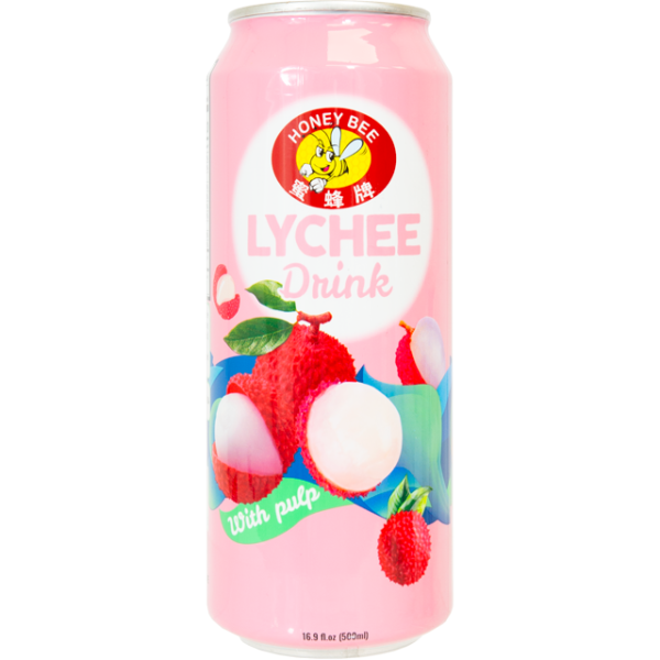 Honey Bee Lychee Drink w/ Pulp 500ml (Vietnam)