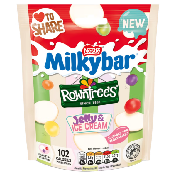 Milkybar Rowntree's Jelly & Ice Cream Buttons 95g (UK)