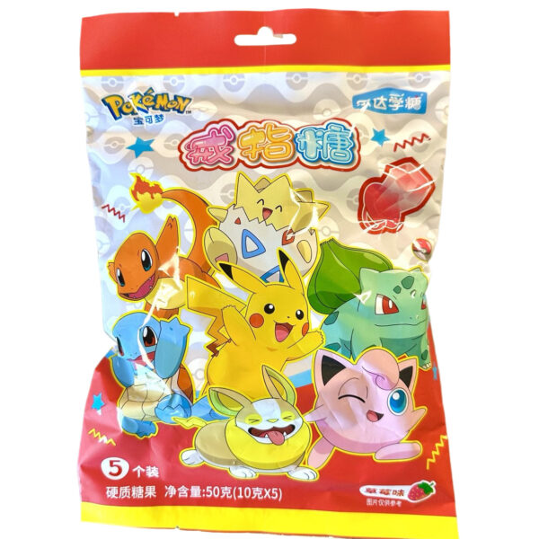 Leda Pokémon Candy Rings – Strawberry Flavor 50g (China)