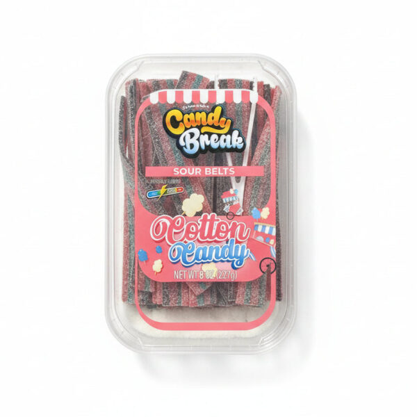 Candy Break Sour Belts Cotton Candy 227g
