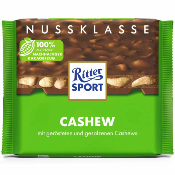 Ritter Sport Milk Whole Cashew 100g (Germany)