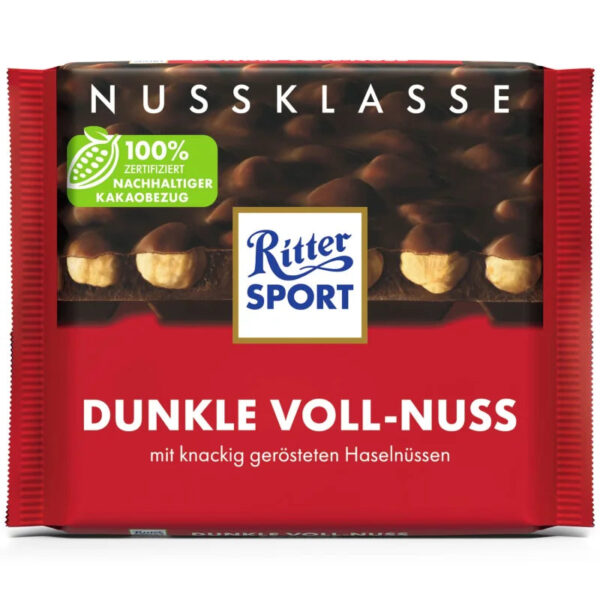 Ritter Sport Dark Whole Hazelnuts 100g (Germany)