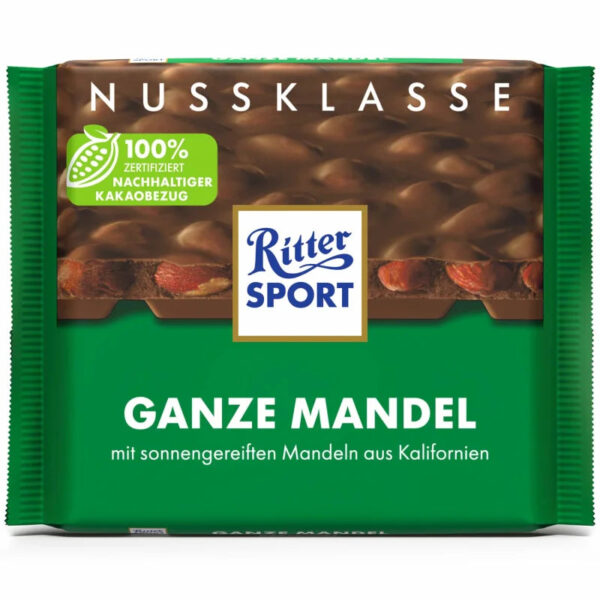 Ritter Sport Milk Whole Almonds 100g (Germany)