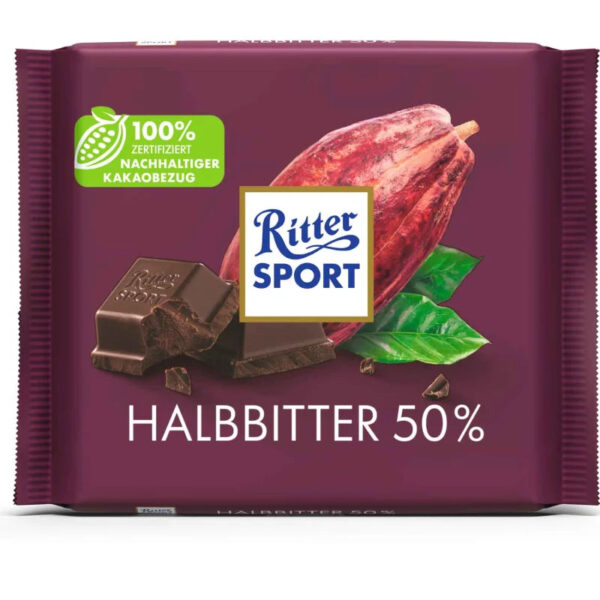 Ritter Sport Dark Chocolate 50% Cocoa (Germany)