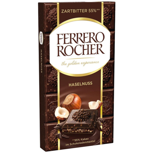Ferrero Rocher Dark Hazelnut Tablet - 90g