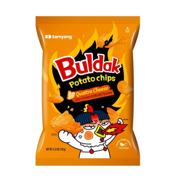Buldak Potato Chips Quattro Cheese 120g (Korea)