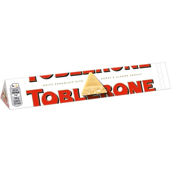 Toblerone White Chocolate With Honey & Almond Nougat