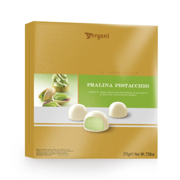 Vergani White Chocolate Pistachio Pralines 215g (Italy)